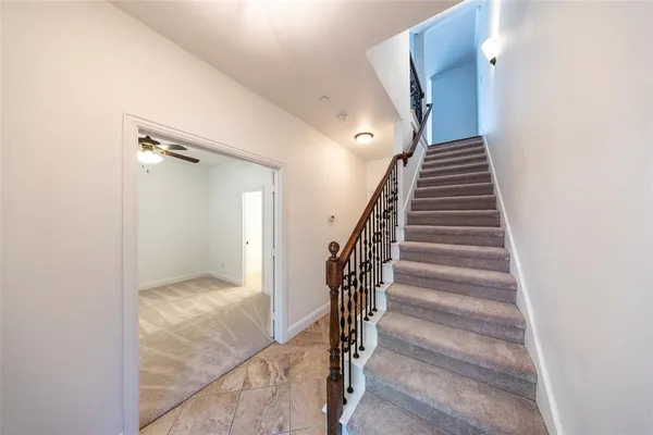 a view of an entryway with a window
