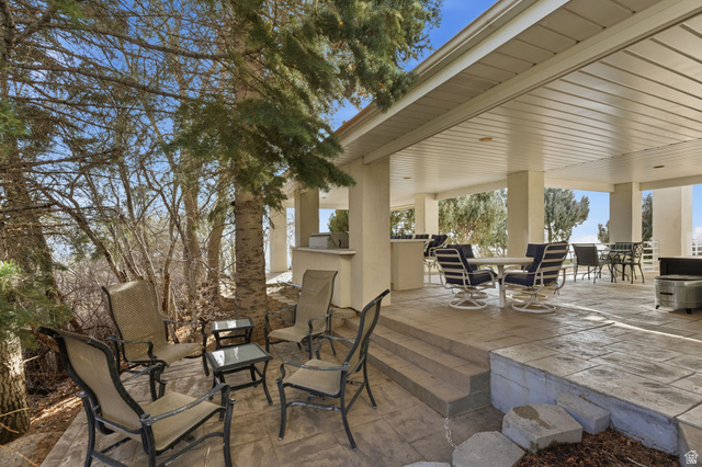 1878 East Ridge Point Drive Bountiful, UT 84010 - Photo 72 of 92 View of patio featuring an outdoor kitchen / dining area