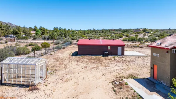 a view of a terrace with a bench