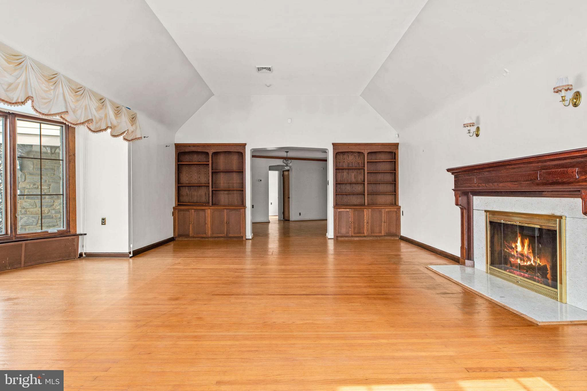 1789 Old Welsh Road Huntingdon Valley, PA 19006 - Photo 8 of 39 Living Room with built in bookshelves