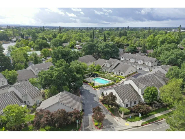 a view of a yard with a tree