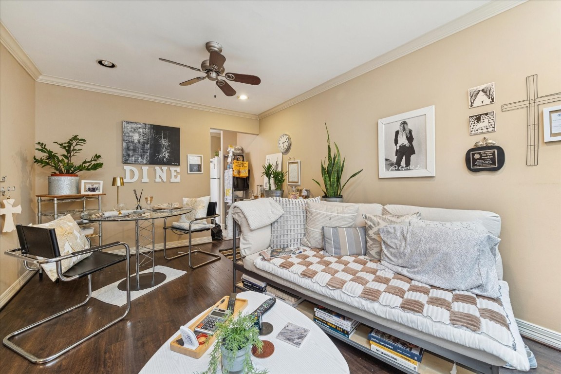 4207 Drake Street Houston, TX 77005 - Photo 15 of 24 This updated unit offers an open living and dining combination with fresh, neutral finishes that feel inviting and functional. The flexible layout maximizes usable space while appealing to modern renters seeking comfortable, easy living.