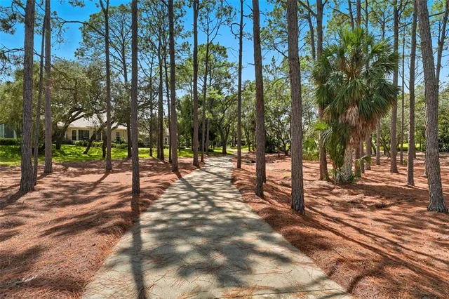 an aerial view of residential houses with outdoor space and street view