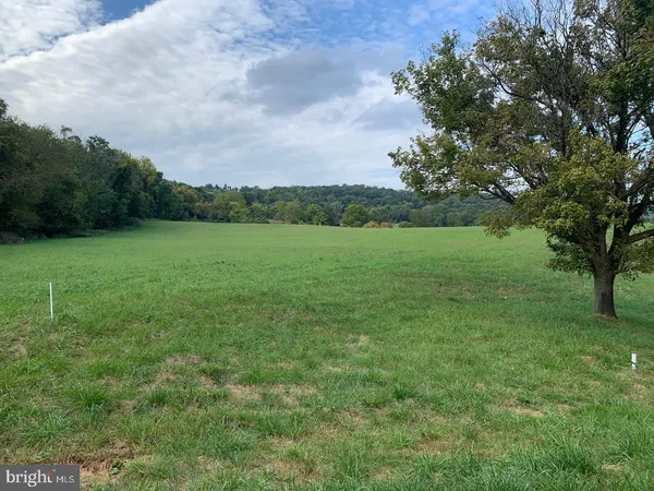 a view of field with trees in the background