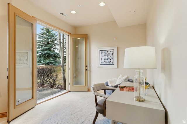 3026 Lower Saddleback Road Park City, UT 84098 - Photo 22 of 71 Office space with light carpet and recessed lighting