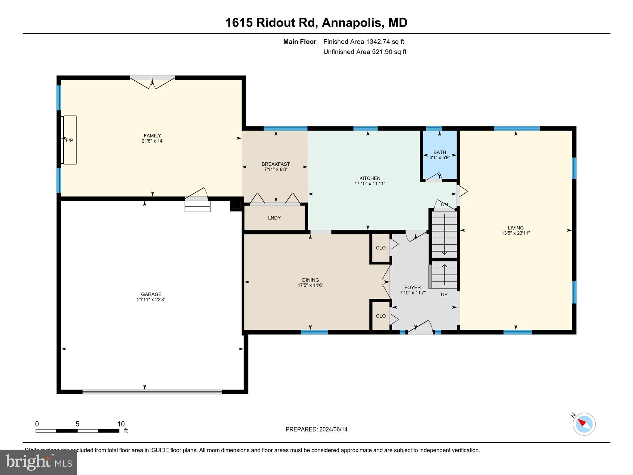 1615 Ridout Road Annapolis, MD 21409 - Photo 53 of 55 First Level Floorplan