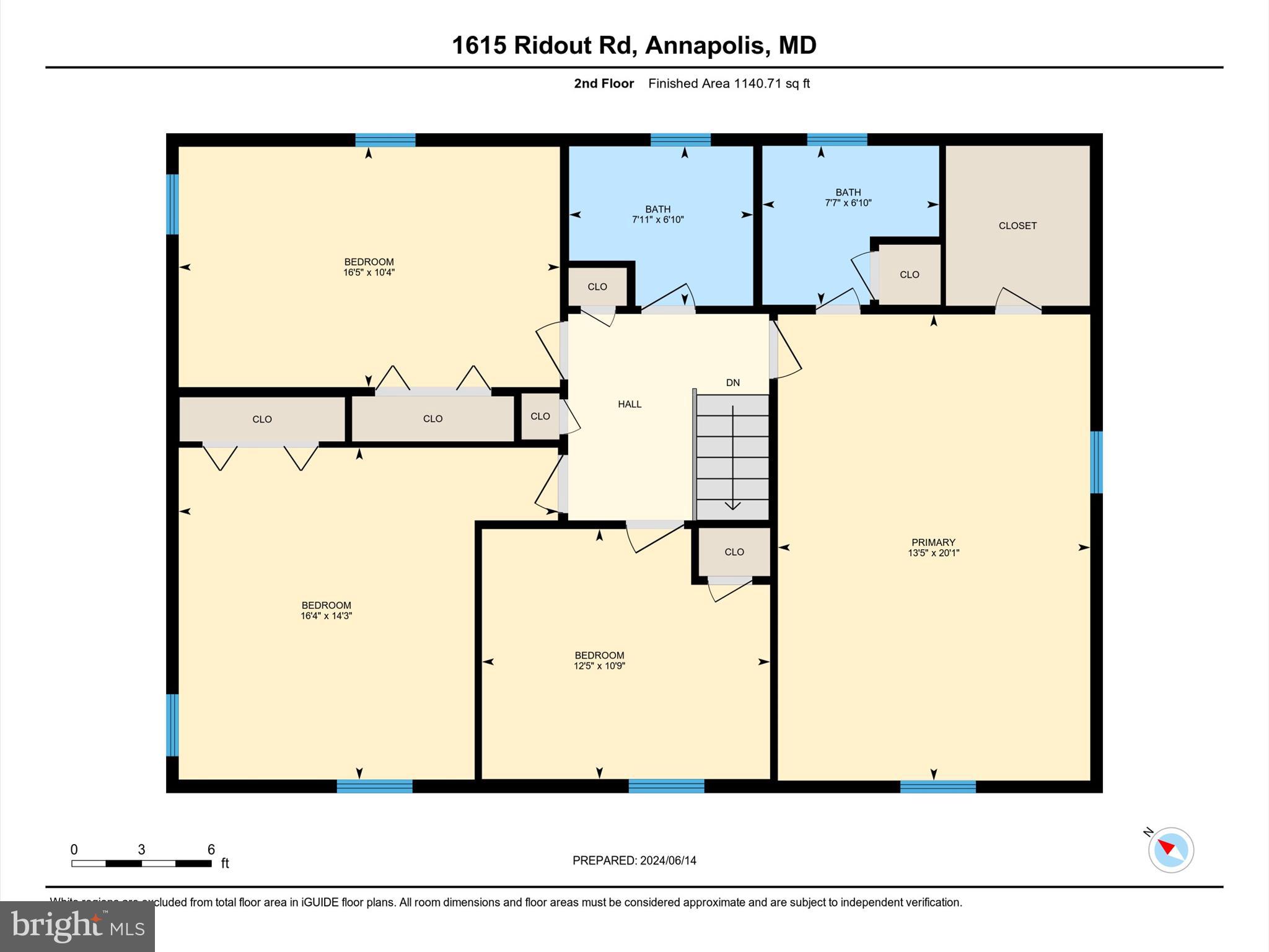 1615 Ridout Road Annapolis, MD 21409 - Photo 54 of 55 Second Level Floorplan