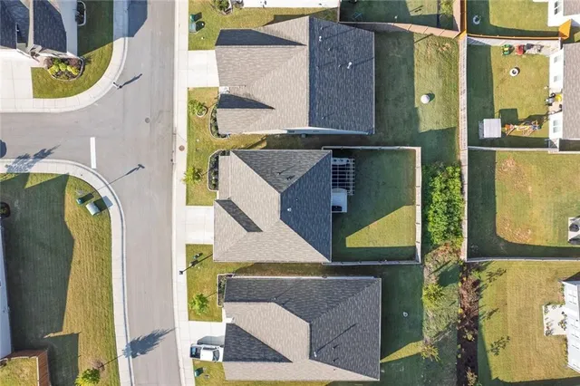 a bird view of a house