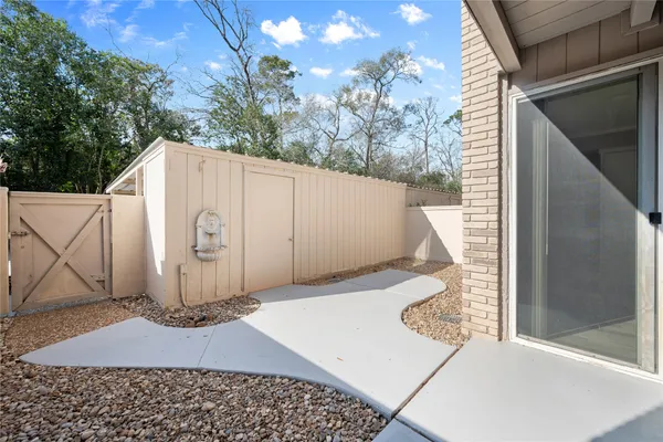 a house view with a outdoor space