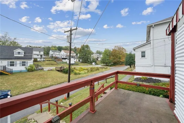 a view of a porch with a yard