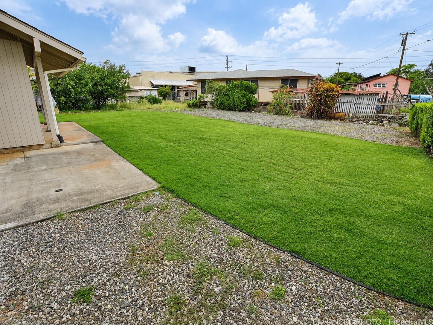 937 A Road Pearl City, HI 96782 - Photo 18 of 18 Backyard(yard AI enhanced)