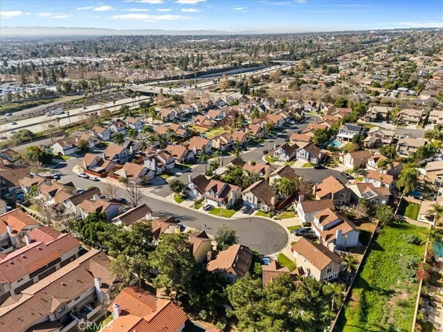 an aerial view of a city