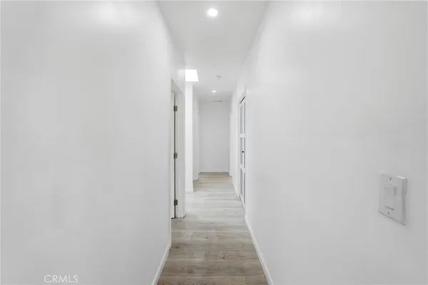 a view of a room with door