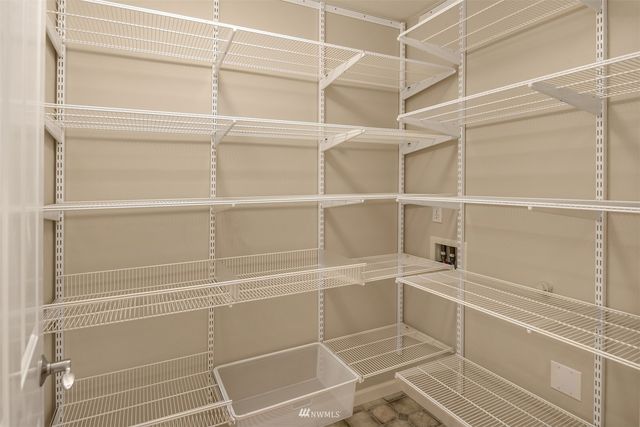 a view of a room with empty racks