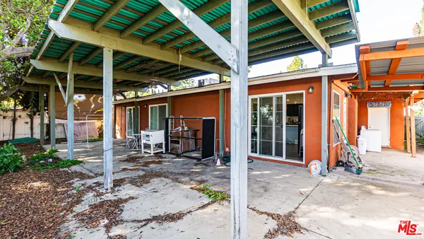 a view of a building with door