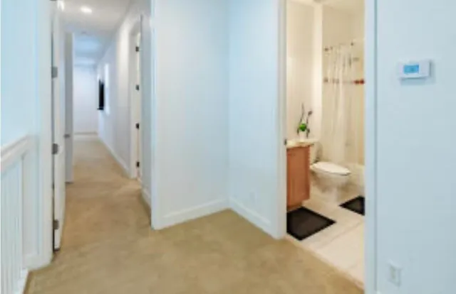 a view of backyard with green space