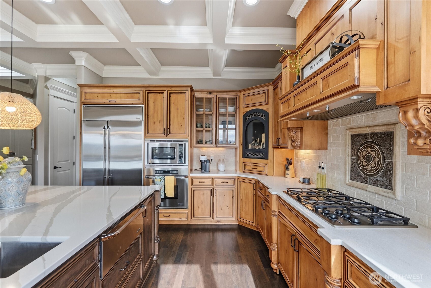 13232 84th Street Southeast Snohomish, WA 98290 - Photo 5 of 40 a kitchen with stainless steel appliances granite countertop a large stove a sink dishwasher and refrigerator