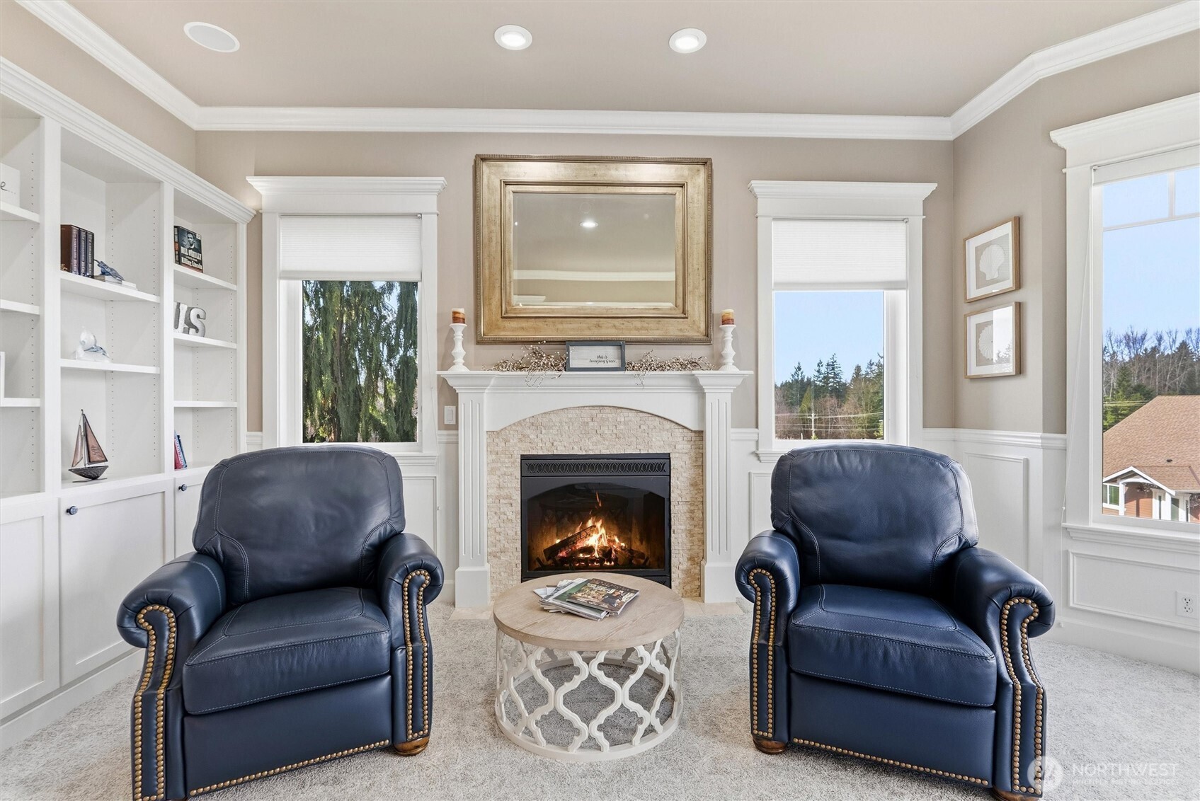 13232 84th Street Southeast Snohomish, WA 98290 - Photo 9 of 40 a living room with furniture and a fireplace