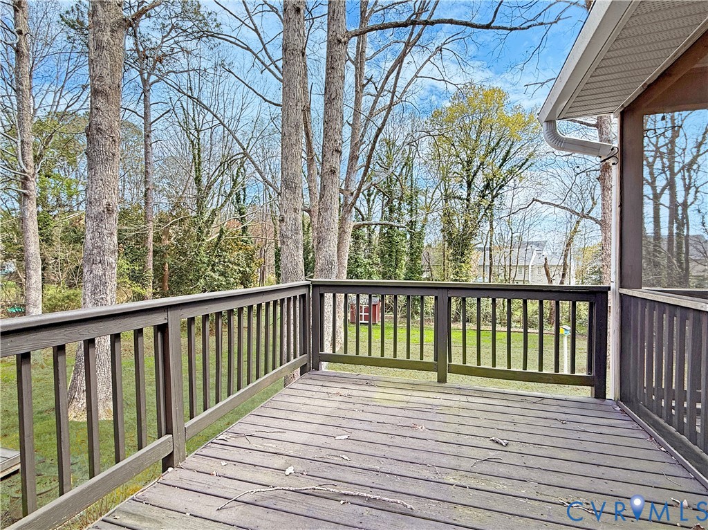 5513 Qualla Road Chesterfield, VA 23832 - Photo 18 of 20 Deck is adjacent to the screened porch