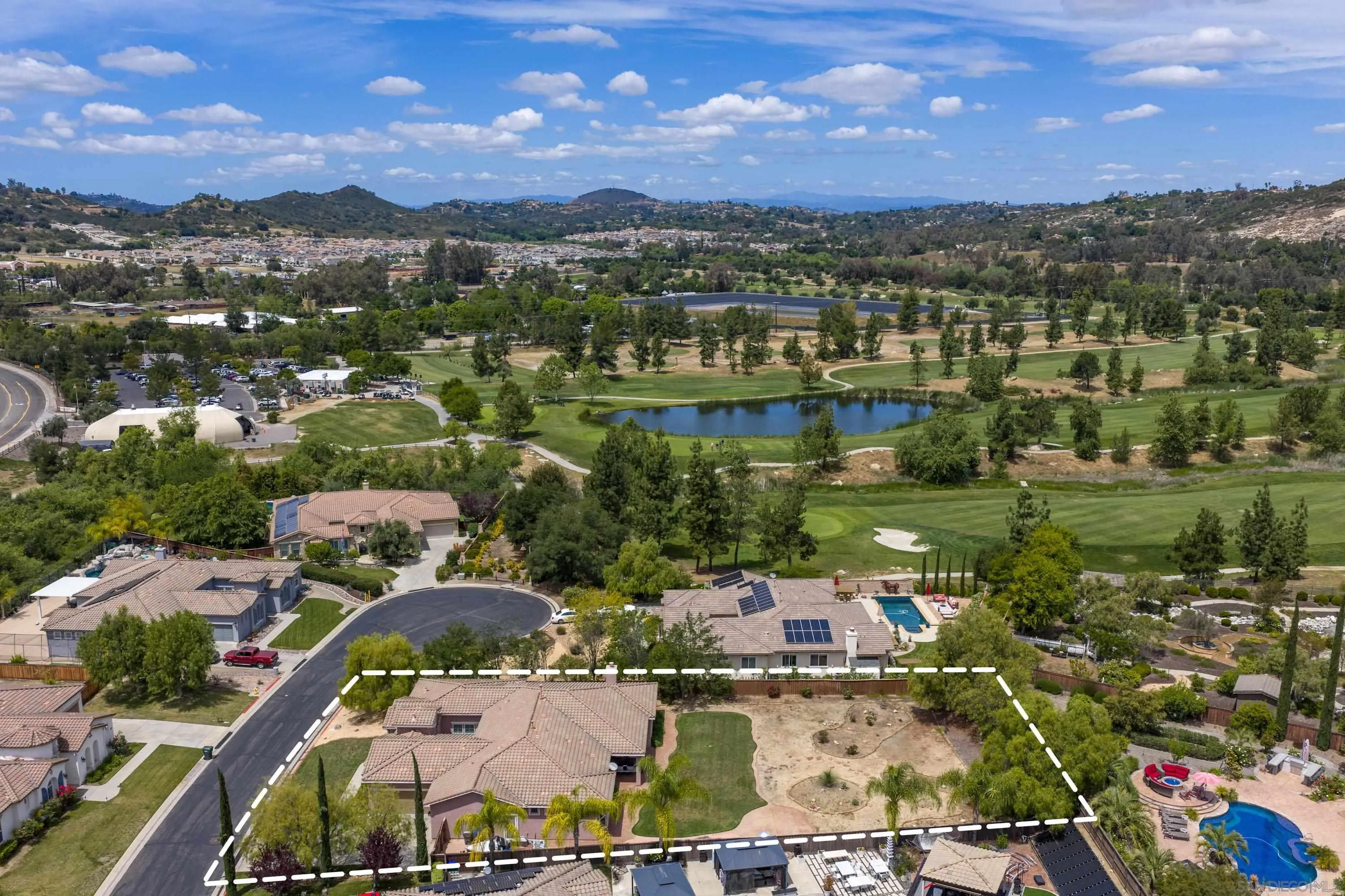 14220 Pebble Beach Way Valley Center, CA 92082 - Photo 40 of 48 an aerial view of residential houses with outdoor space and river
