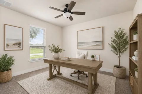 a room with furniture and window