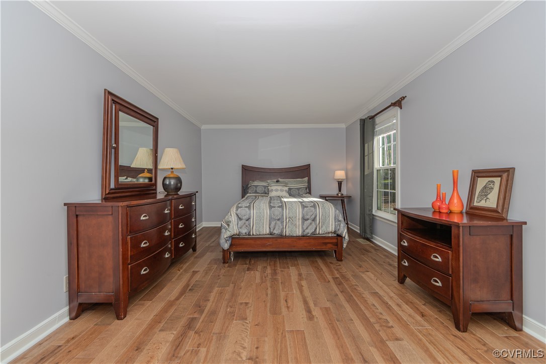 13318 Lady Ashley Road Midlothian, VA 23114 - Photo 14 of 37 Bedroom 2 with crown molding and hardwood floor