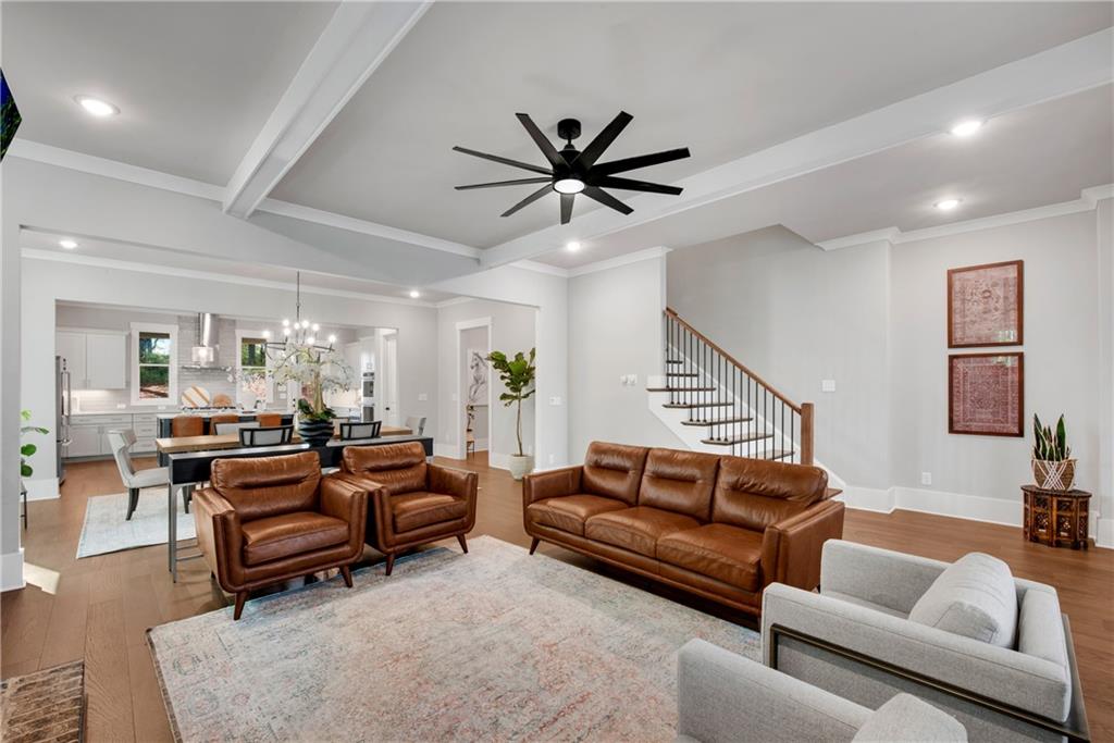 1 Ewing Way Dacula, GA 30019 - Photo 11 of 50 a living room with furniture ceiling fan and a rug