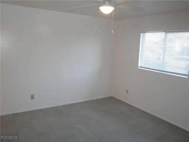 an empty room with a window