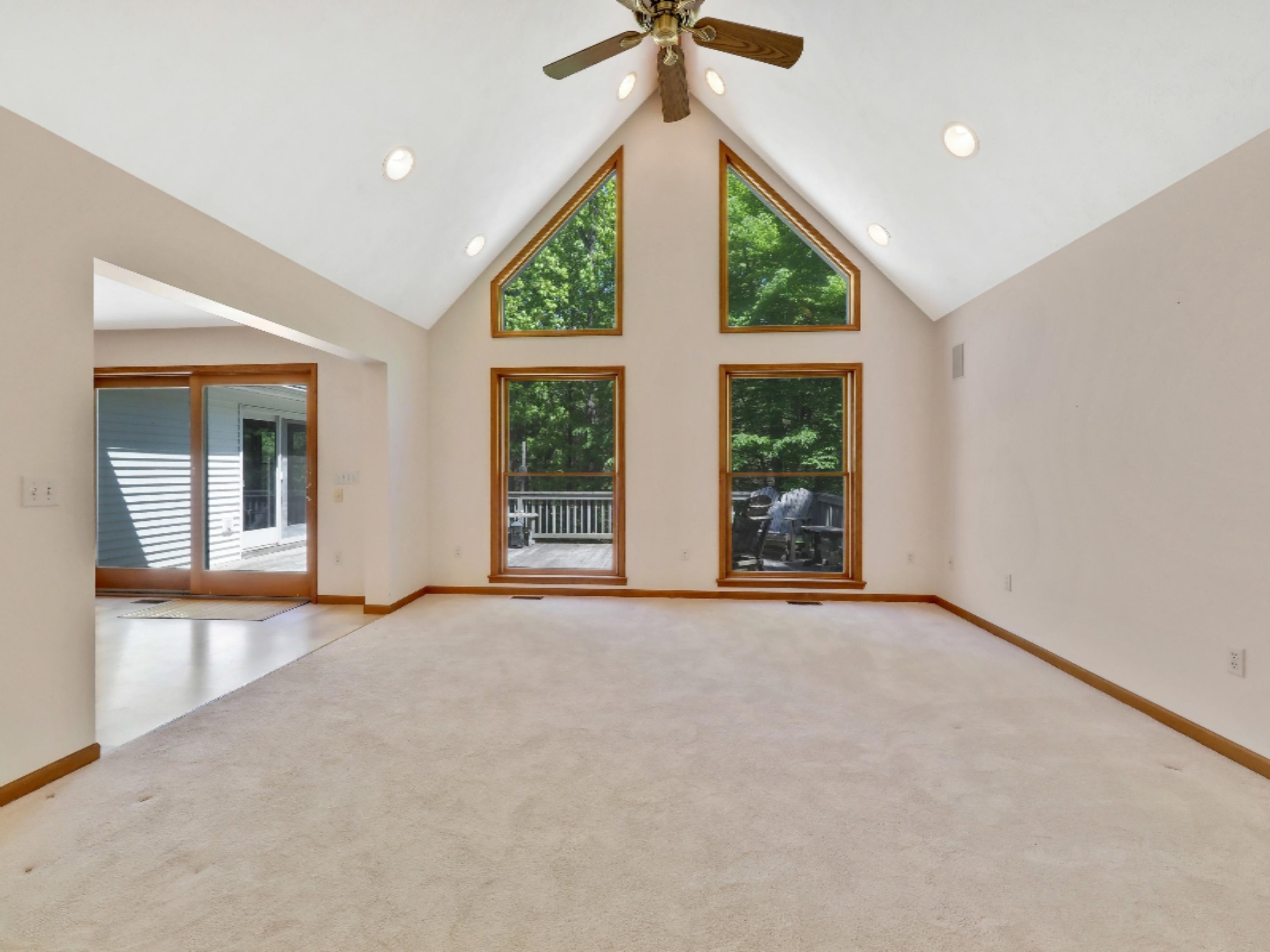 3669 Rakoniewski Road Manistee, MI 49660 - Photo 5 of 32 Vaulted Ceilings in overlooks Deck