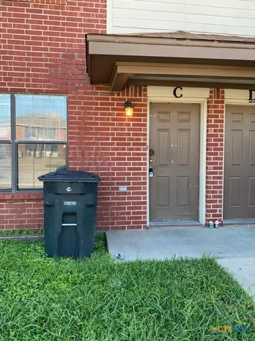 a view of front door of house