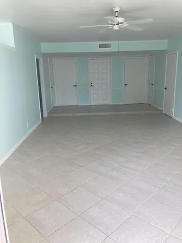an empty room with an entryway