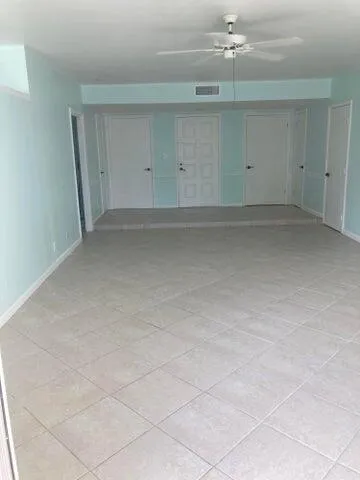 an empty room with an entryway