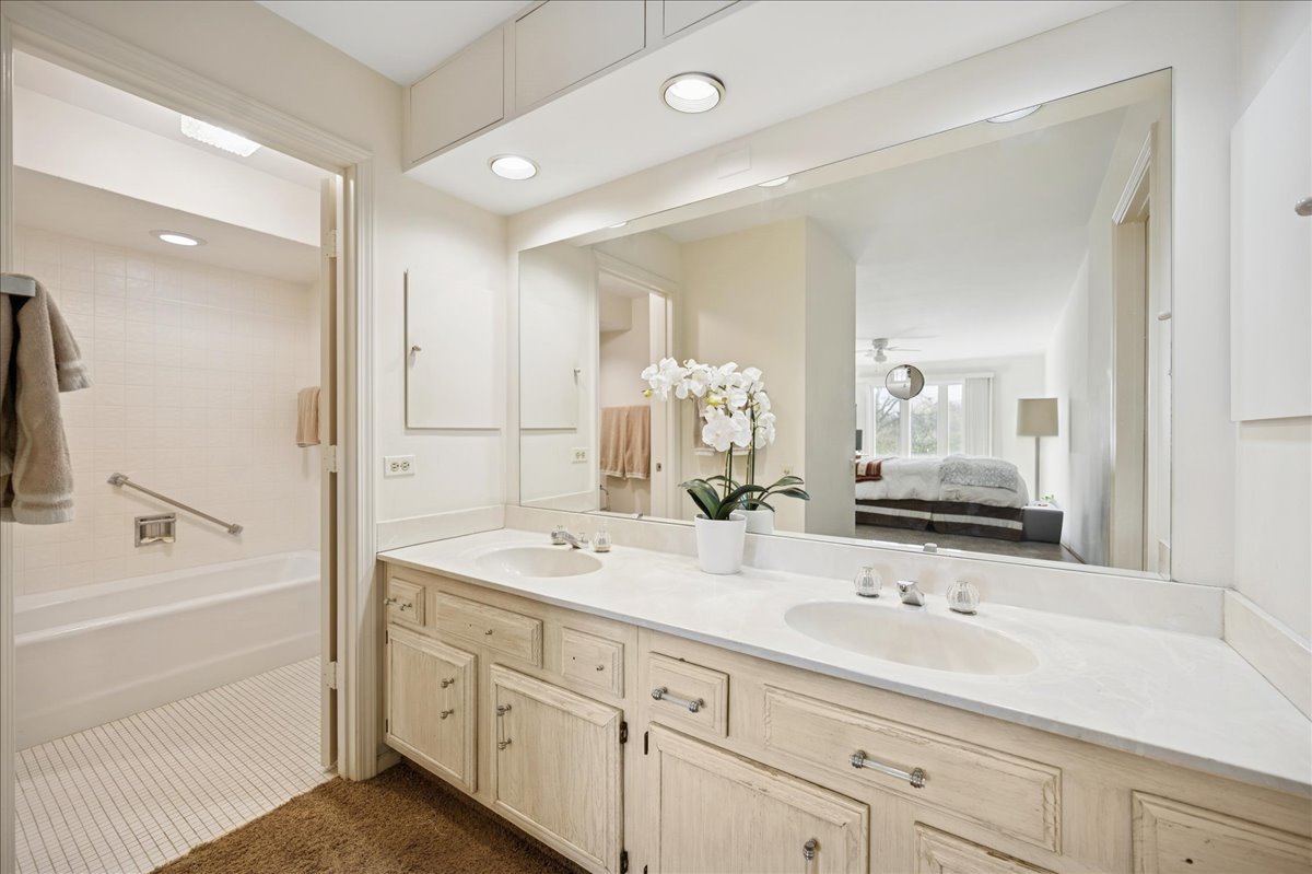 1771 Mission Hills Road, Unit 212 Northbrook, IL 60062 - Photo 17 of 22 a bathroom with a sink and a mirror