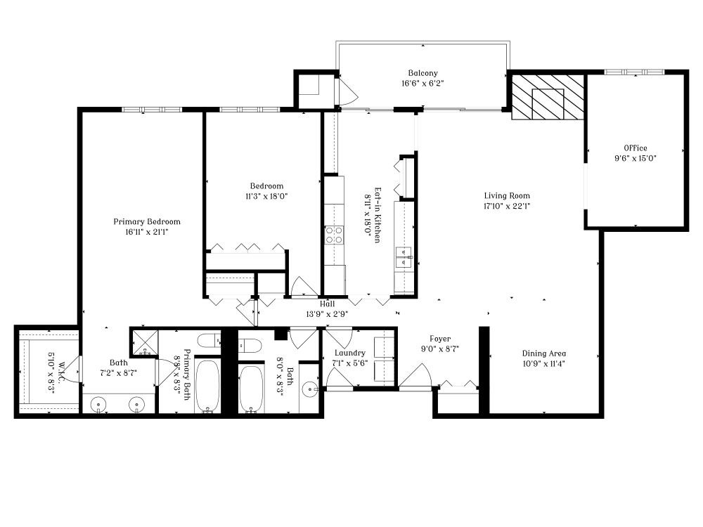 1771 Mission Hills Road, Unit 212 Northbrook, IL 60062 - Photo 21 of 22 a picture of floor plan