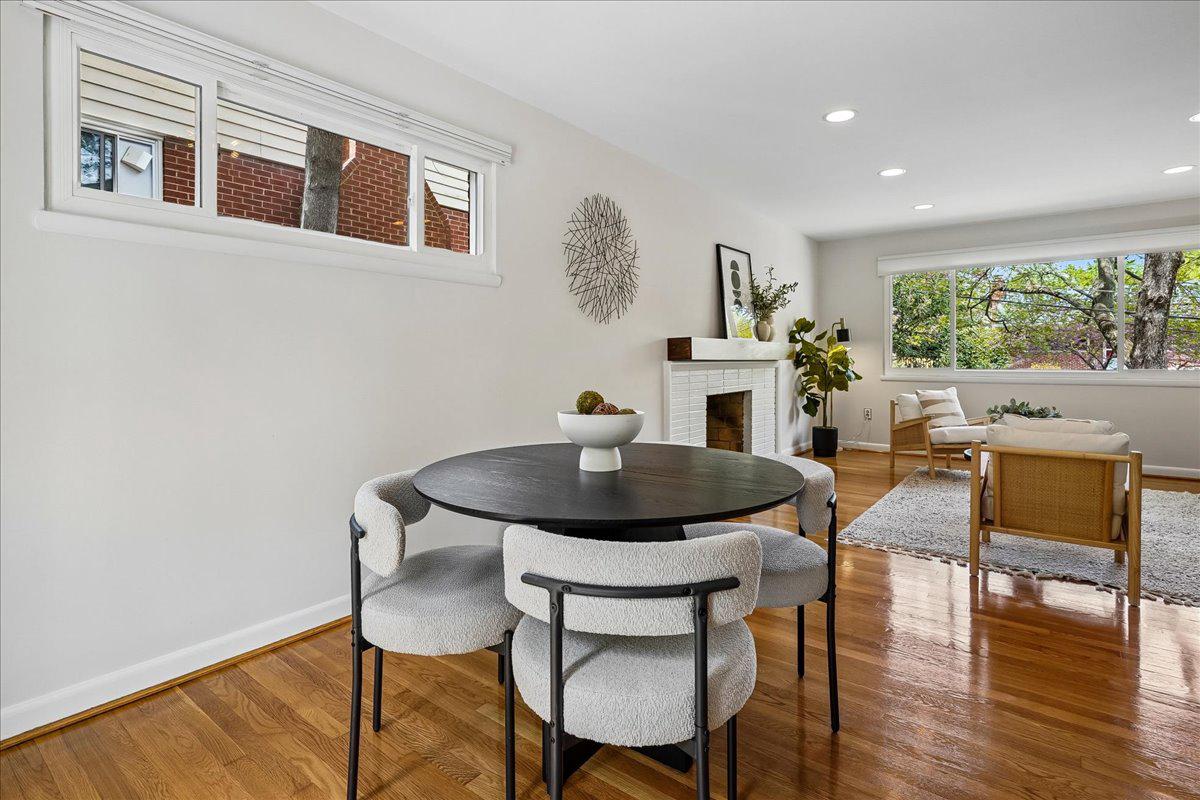 104 Belton Road Silver Spring, MD 20901 - Photo 22 of 56 a view of a dining room with furniture window and wooden floor
