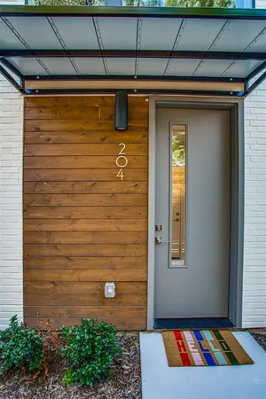 a view of entryway with a wooden door