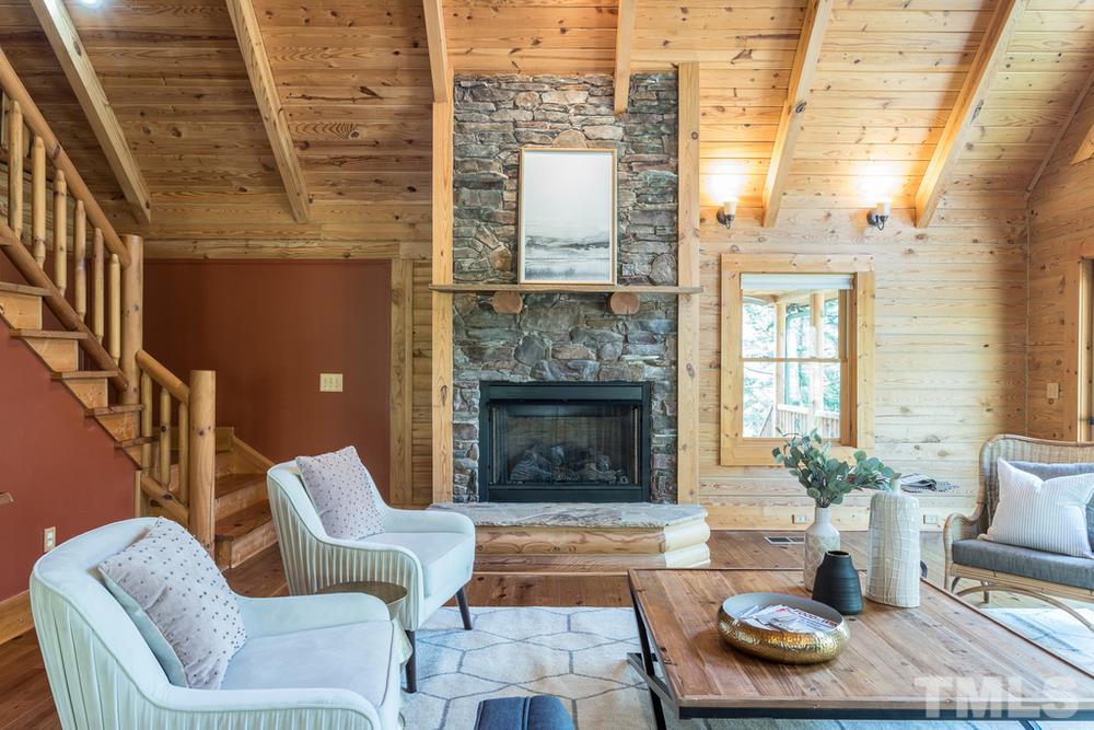 307 November Drive Durham, NC 27712 - Photo 8 of 30 a living room with furniture and a fireplace