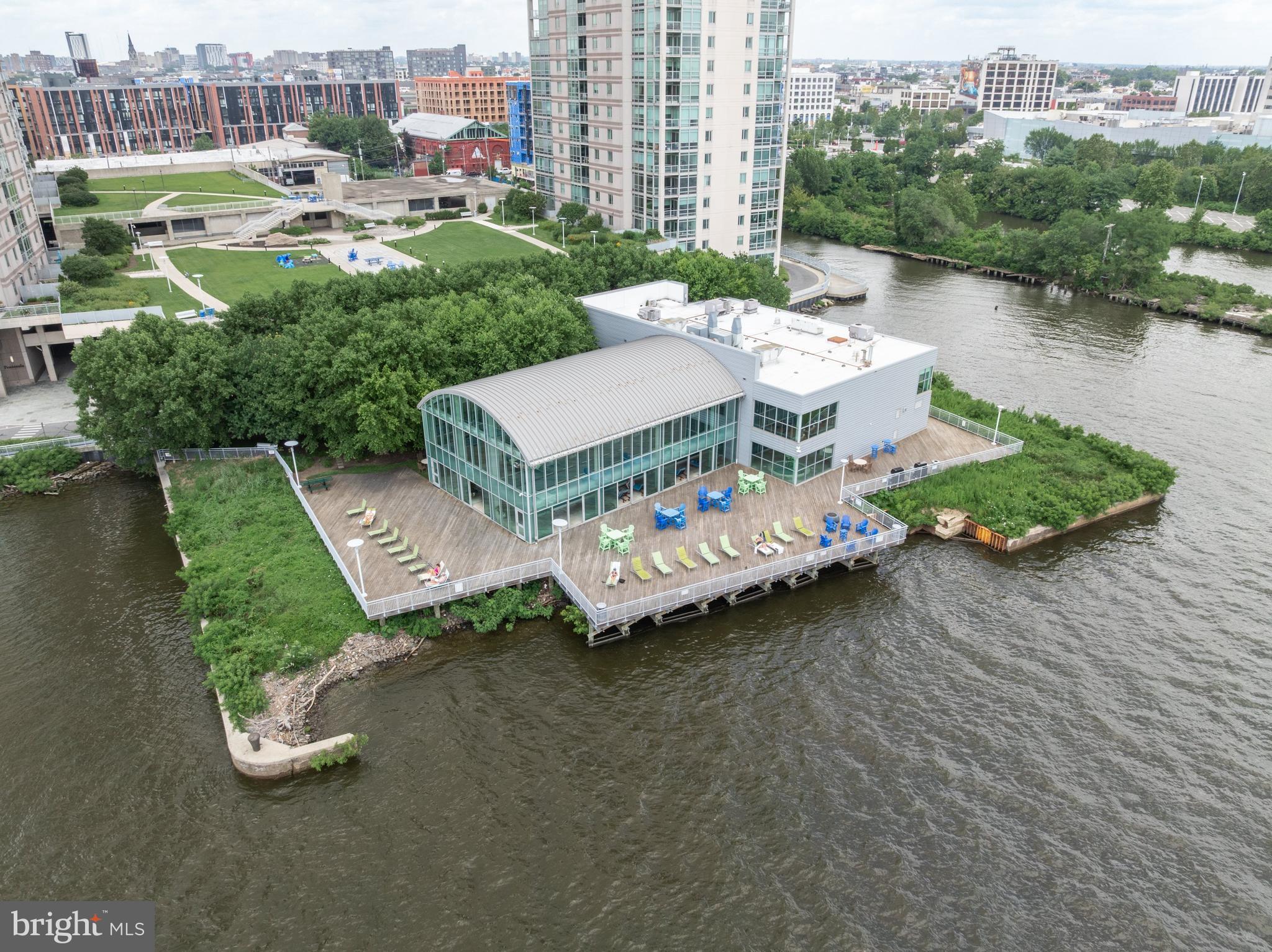 901 North Penn Street, Unit P24012 Philadelphia, PA 19123 - Photo 53 of 59 an aerial view of a house with outdoor space lake view and lake view
