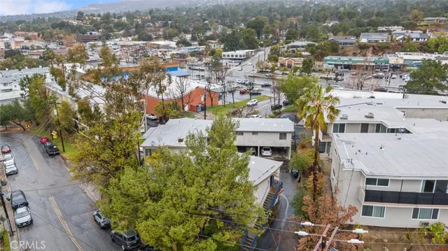an aerial view of a city with lots of residential buildings