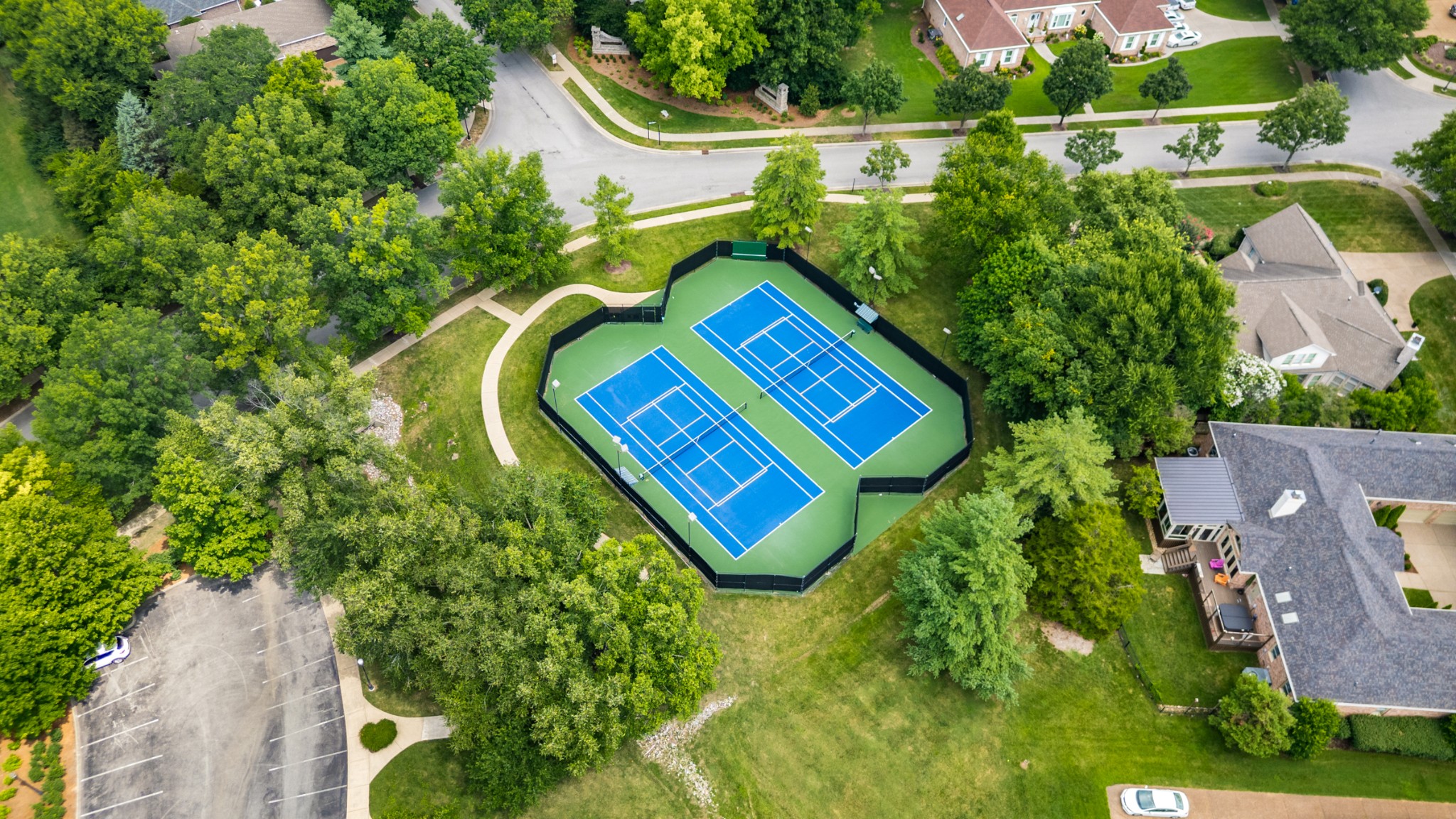446 Savannah Way Franklin, TN 37067 - Photo 26 of 30 an aerial view of a house with swimming pool