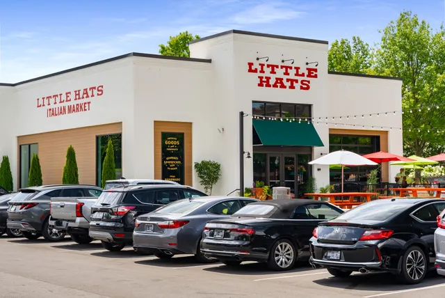 a car parked in front of a building