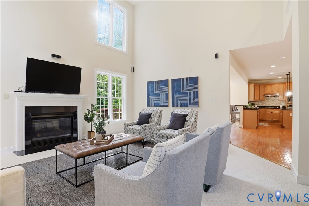 14331 Roderick Court Midlothian, VA 23113 - Photo 24 of 71 a living room with furniture or outdoor view and a fireplace