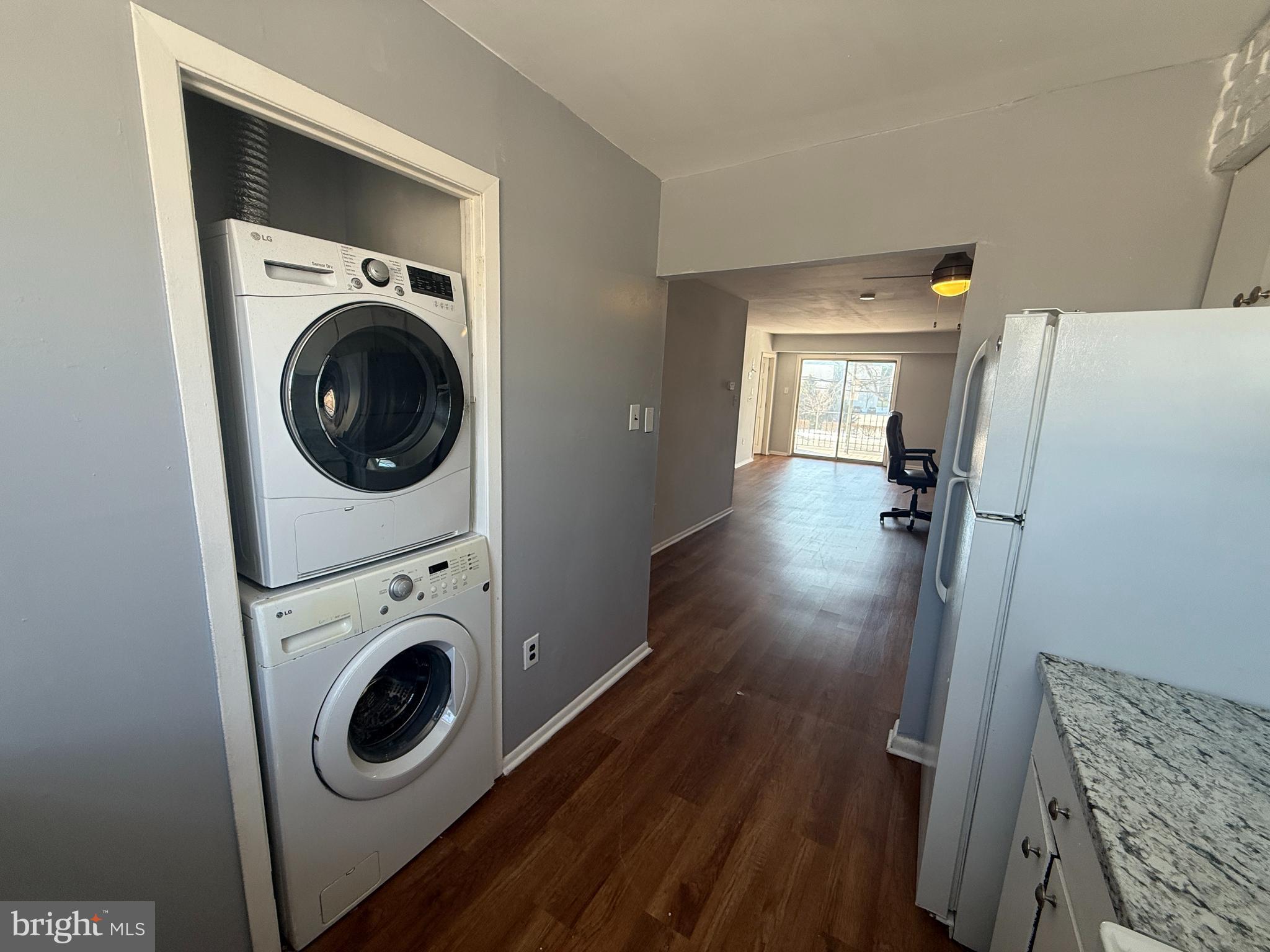 1294 Cooper Street, Unit A10 Edgewater Park, NJ 08010 - Photo 6 of 22 a view of a hallway with washer and dryer