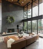 a swimming pool with outdoor seating and yard