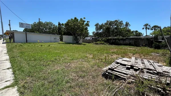 an outdoor space with garden view
