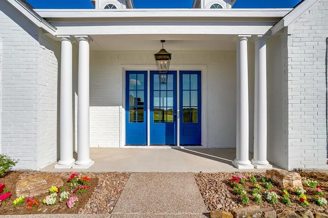 a view of front door of house