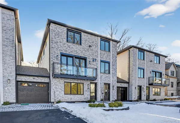 a front view of a building