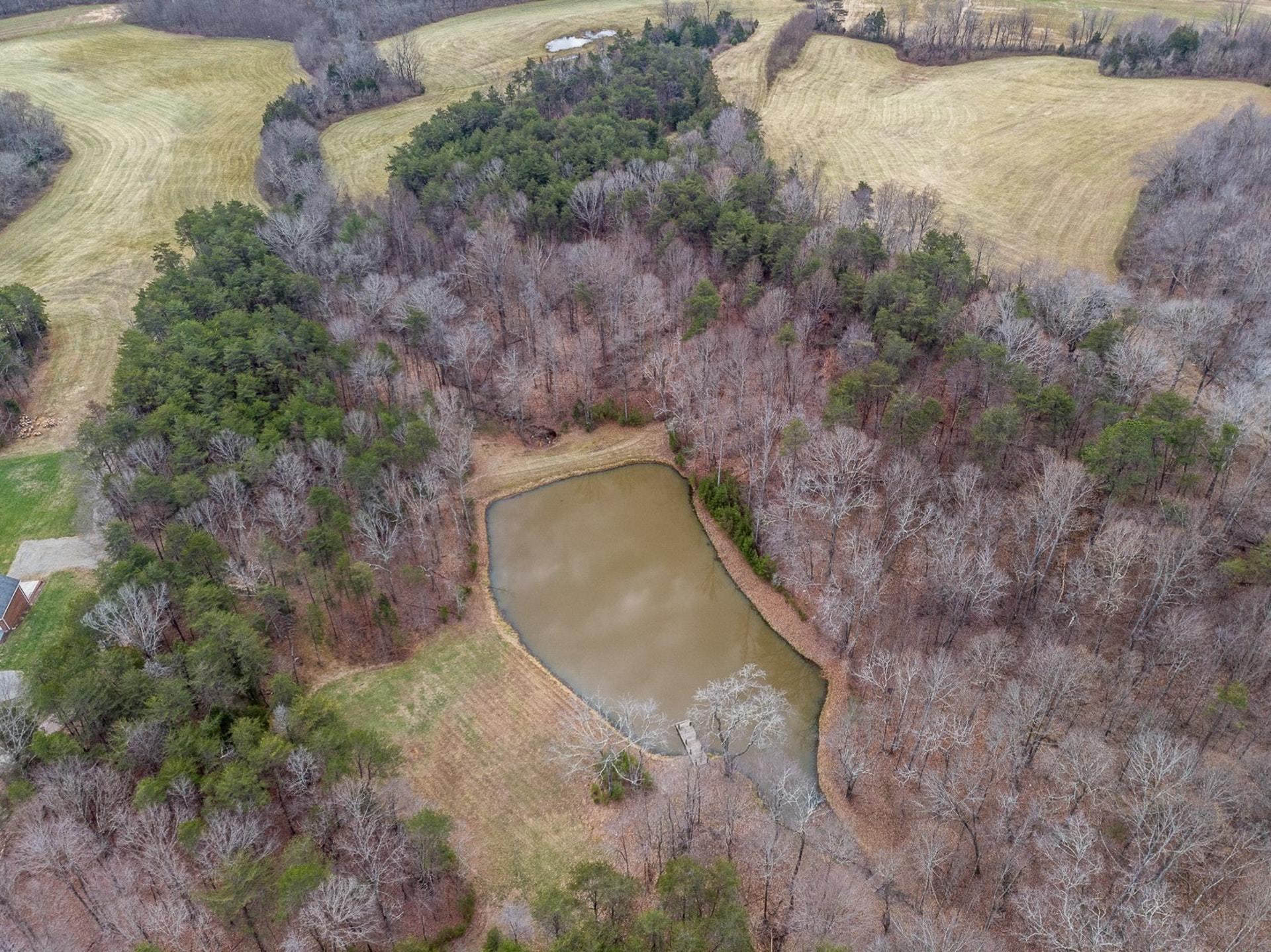 565 Charlie Road Hardy, VA 24101 - Photo 16 of 58 an aerial view of a house with a yard and large tree