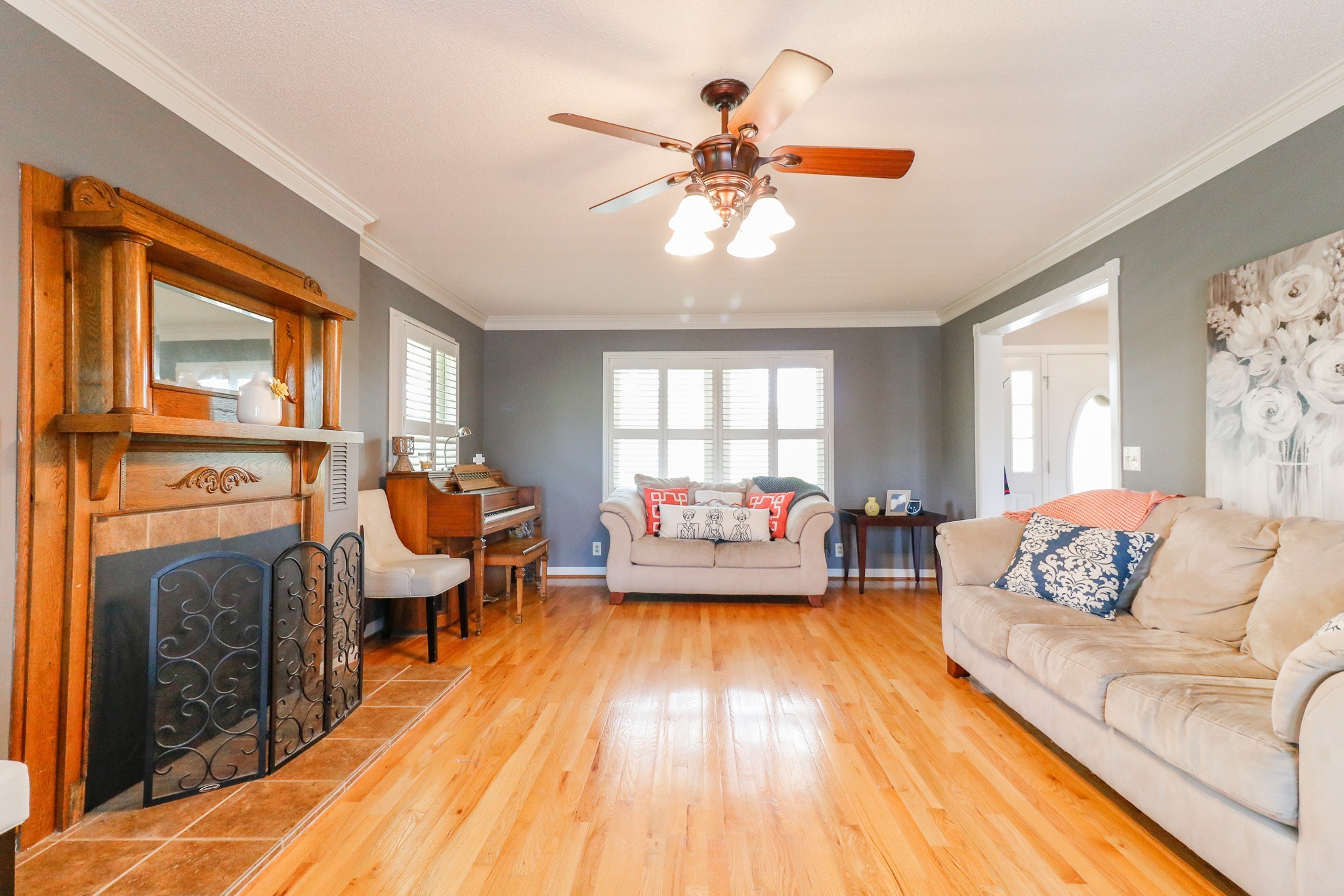 9801 Central Pike Mount Juliet, TN 37122 - Photo 8 of 42 a living room with furniture and a fireplace