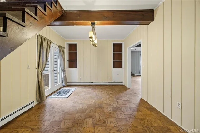 a view of an entryway with staircase